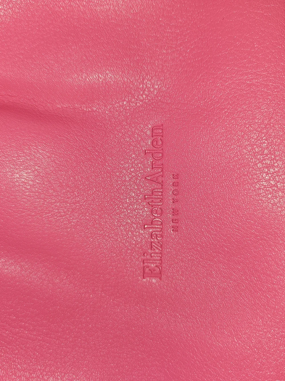 Elizabeth Arden Bright Pink Ruched Cosmetic Clutch
